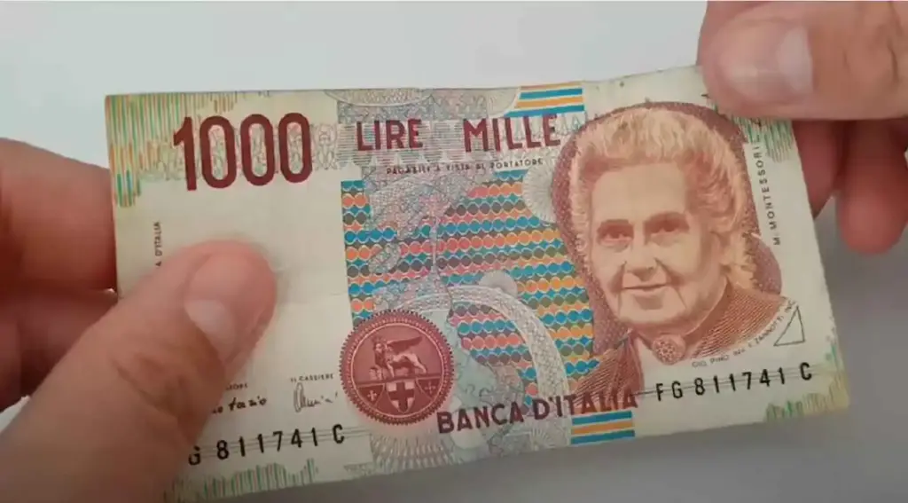 Maria Montessori sulle vecchie Lire