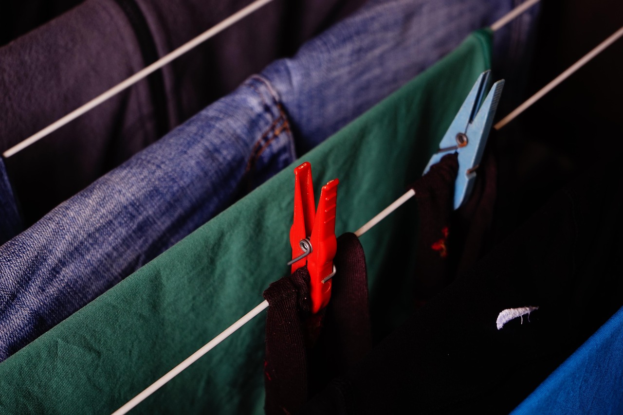 Panni stesi in casa che asciugano rapidamente senza umidità, metodo efficace illustrato nell'articolo.